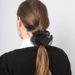 Black Silk Scrunchie Silk Organza Scrunchie Elegant Scrunchie - Etsy