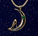 Items similar to Heel of the Moon, Crescent Moon Charity Necklace, Jewelry for a cause on Etsy