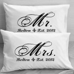 Mr and Mrs Pillowcases Custom Personalized Wife Husband Wedding Anniversary Newlywed Gifts for a Couple - Etsy