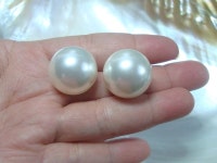 2 Pcs, 20mm, South Sea SHELL White Pearl Round Bead, Full Drilled, Center Drilled, SP-0034 - Etsy