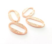 5 Rose Gold Connector Circle Rose Gold Plated Circle Ring 22x13 Mm G8087 - Etsy