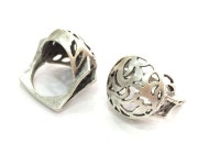 Ring Blank Blank (18mm Blank) , Antique Silver Plated Brass G3552 - Etsy