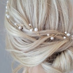 Pearl Wedding Hair Piece Beaded Hair Vine Bridal Comb - Etsy