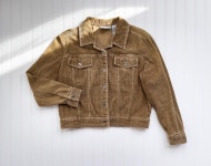 Brown Corduroy Jacket 90s Vintage Tan Cropped Jacket - Etsy