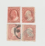 Four 3 Cent Washington 1800s US Postage Stamps 11 26 65 | Etsy