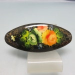 Russian Handpainted Wooden Hair Barrette Floral Design Big - Etsy