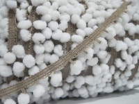 5 Yards Mini Pom Pom Trim, White With Warm Gray, Pom Pom Trim, White Pom Pom Trim, Wholesale Trim, 2-tone Pom Pom, Pom Pom Trim... 
