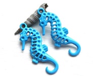 2pc Blue Seahorse Charms Painted Metal Casting Seahorse Pendant Bead, Nautical Beach Jewelry Making Sea Charms F440 - Etsy