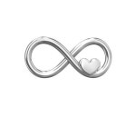 Silver Infinity charm with small heart Sterling silver | Etsy Silver Infinity charm with small heart, Sterling silver Infinity... 