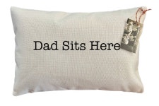 Decorative dad Sits Here Pillow Decorative Throw Pillow Complete With Insert or Cover Only - Etsy