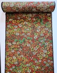 Japanese Kimono Fabric H1451 Orange Floral Wool by the Yard - Etsy