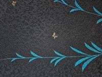 Japanese Kimono Fabric H1504 Rem - Black Silk Jacquard Remnant - 24 - Etsy