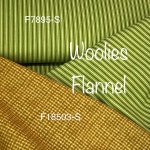 Maywood Woolies Flannel Classic, Green Striped F7895-S, Gold Brown F18503-S, Hounds Tooth, Soft Cotton, Looks Like Wool, No Itch... 