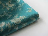 Teal Ocean Gold Silk Brocade Fabric Nr 1-129 for 1/4 Yard - Etsy