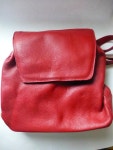 Red Leather I Santi Italian Backpack Purse #F5176 10” W X 11” H Adjustable Straps VGUC - Etsy
