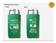 Can Coolers, Golf Birthday, Hole in One, Skinny Can Cooler, Golf Event Skinny Sleeve, Partee Golf Favors, First Bday S0170 - Etsy