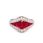 Platinum 2.79 Carat Finest Genuine Natural Ruby Ring J4865 | Etsy