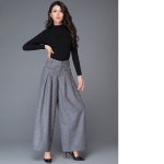 Wool Pants, Palazzo Pants in Gray, Maxi Wool Pants, Womens Pants, Autumn Winter Pants, Pleated Pants, Wool Clothing C1001 - Etsy
