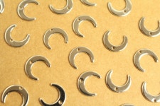6 Pc. Platinum Plated Moon Charms, 9.8mm by 11mm FI-268 - Etsy