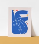 Print Rock Climbing | Bouldering | crux Control Light Blue | Contemporary and Minimal Wall | Desk | Shelf Art - Etsy