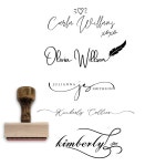 Stylized Signature Stamp Name Stamp 24 Options to Choose From Name Stamp, Signature Stamp, Bookplate Stamp 2168 - Etsy