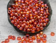 6/0 Miyuki Silver Lined Orange AB Seed Beads, Miyuki 6-1008 Silver Lined Orange AB Round Seed Bead, 5805R 16g - Etsy