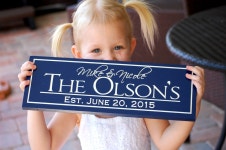 Personalized Name Sign / Wedding Gift / Family Sign With Names / Sign for Wedding / Name Sign / Custom Wood Sign / Navy Blue Sign... 