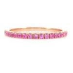 1.4mm Vivid Pink Sapphires Eternity Band 18k Rose Gold - Etsy 1.4mm Vivid Pink Sapphires Eternity Band  18k Rose Gold  - Etsy