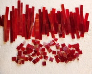 RED Mixed SHORT Strips and 1/2 Tile Glass b18-rst One Pound for Stained Glass / Mosaics / Art Glass Project - Etsy