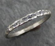 Raw Rough Uncut Diamond Wedding Band 14k White Gold Diamond Wedding Ring Byangeline C0371 - Etsy