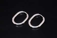 H1393-1pair/10pairs, Rhodium Plated 15*20mm Lever Back Earrings, Oval Round Hoop, Earring Component, Nickel Free - Etsy