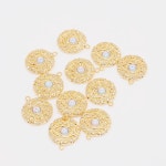 16K Real Gold Plated Evil Eye Cubic With Opal Pendant, Lucky Charm [H1255-1PC/10PCS] - Etsy