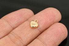 S021-2ea/20ea-gold Plated-10*8mm Tiny Heart Charms, Small Heart Pendant, Jewelry Making, Wholesale Jewelry Finding, Wholesale... 