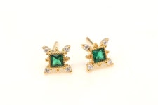 H2363-1pairs / 10pairs Gold Plated 9mm Tiny CZ Earrings,special Cubic Earrings,wedding Jewelry,nickel Free - Etsy