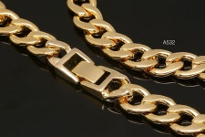H1045-2PCS/20PCS, 16K Real Gold Plated 35*10mm Clasp Pendant, Bracelet Clasp, Watch Clasp, Curb Chain Clasp, Chunky Chain Clasp... 