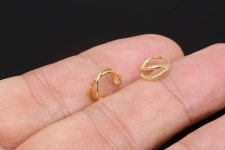 H1014-mini Ear Cuff No.3-1pc/20pcs, 16K Real Gold Plated Non-pierced Earring, Simple Ear Cuff, Wholesale Jewelry Findings, Nickel... 