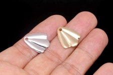 H1365-4ea/40ea-gold Plated-17*20mm Seashell Charms, Jewelry Making, Wholesale Jewelry Finding, Jewelry Supplies, Wholesale... 