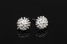 H1179-1pair/10pairs-rhodium Plated-10.5mm Brass Coral Stud Earrings, Coral Earrings, Wholesale Jewelry Finding, Wholesale... 