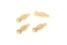 H1224-2ea/20ea 9*3mm Gold Plated Tiny Fish Connector Charms ,necklace Earrings Making Supply - Etsy
