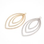 H1041-2PCS/20PCS, 30*56mm Triple Layer Moving Pendant, Layered Teardrop Frame Pendant, Swinging Metal Frame Pendant, Nickel Free... 