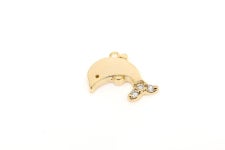 H1215-2ea/20ea 13*11.5mm Gold Plated Cubic Dolphin Charms,fish Charms,necklace Earrings Making Supply - Etsy