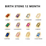 H2369-1ea/10ea, CZ Birthstone Pendant, Rectangle Cubic Charms, Birthstone Tiny Charms, Birthstone Beads, Real Gold Plated - Etsy