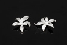 H1189-2PCS/20PCS, Matt Rhodium Plated Flower Charms, Flower Shaped Pendant, Jewelry Making, Wholesale Jewelry Finding, Jewelry... 