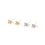 H1334-1pair/10pairs Half-drilled Pearl Stud Earring Base, Glue-on Setting Post, DIY Jewelry Findings, Gold & Silver Options - Etsy