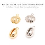 H1097,H1098,M467,M612-2PCS/20PCS, 10.5*12.5 Mm Small Clam Charms, Tiny Shell Pendant, 8*14.5mm Brass Conch Charms, Ocean Charms... 