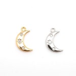 H2377-2PCS/20PCS 15*9mm CZ Crescent Moon Pendant, New Moon Charms, Necklace Earrings, Making Supply, Nickel Free - Etsy