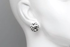 H1409-1pair/10pairs-rhodium Plated-19mm Hammered Disk Ear Post, Titanium Post, Wholesale Jewelry Finding, Wholesale Earrings - Etsy