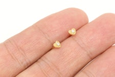 H2365-1pair/10pairs, Gold Plated 4*4.5mm Tiny Heart CZ Earrings, Cubic Heart Earrings, Nickel Free - Etsy