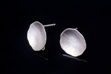 H1107-1pair/10pairs, Matt Rhodium Plated 11*13mm Coin Ear Post, Coin Earring, Silver Post, Wholesale Jewelry Finding, Wholesale... 