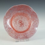 SIGNED Vasart Pink Bubbly Mottled Glass Bowl B021 | Etsy